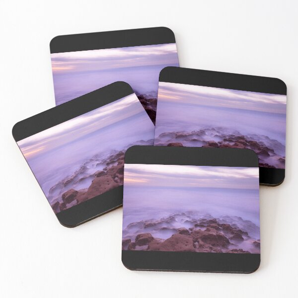 Item preview, Mystic Eerie Purple Ocean Waves Long Exposure Canvas Print designed and sold by alexanderneni.