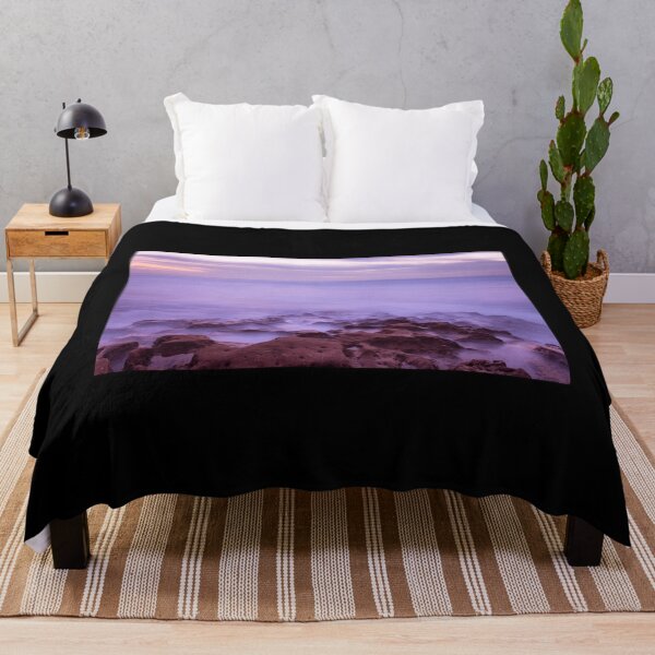 Item preview, Mystic Eerie Purple Ocean Waves Long Exposure Canvas Print designed and sold by alexanderneni.