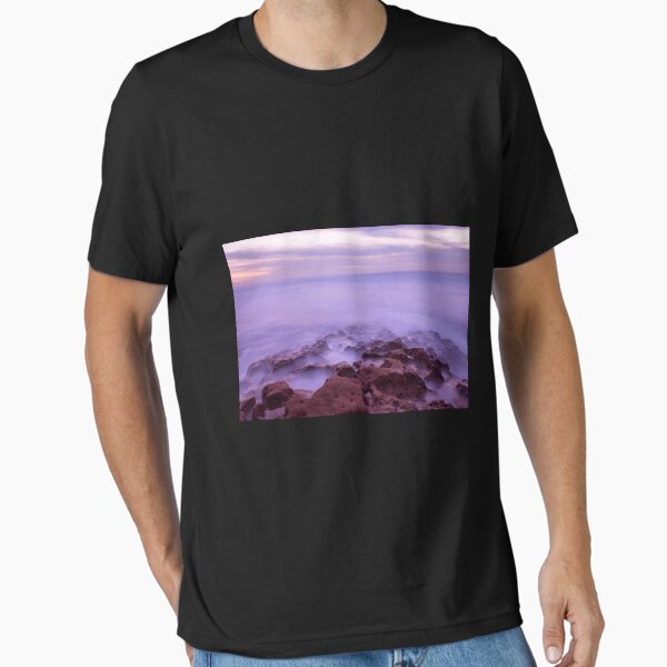 Item preview, Mystic Eerie Purple Ocean Waves Long Exposure Canvas Print designed and sold by alexanderneni.