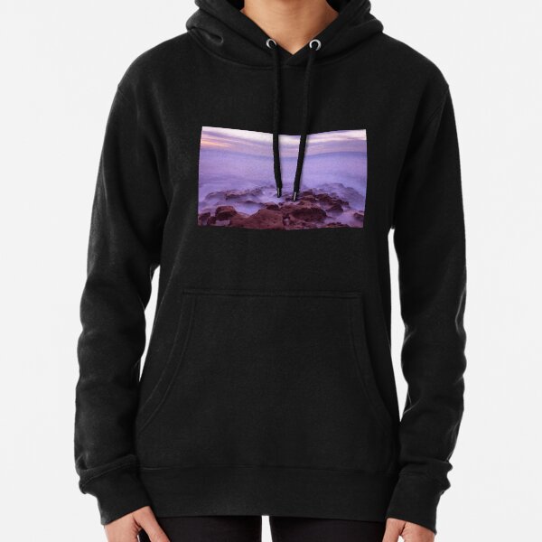 Item preview, Mystic Eerie Purple Ocean Waves Long Exposure Canvas Print designed and sold by alexanderneni.