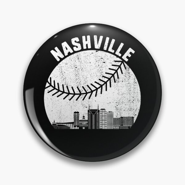 Artikelvorschau, Nashville Skyline Baseball Fan Vintage Nashville Baseball Gear entworfen und verkauft von DynamicDesign.