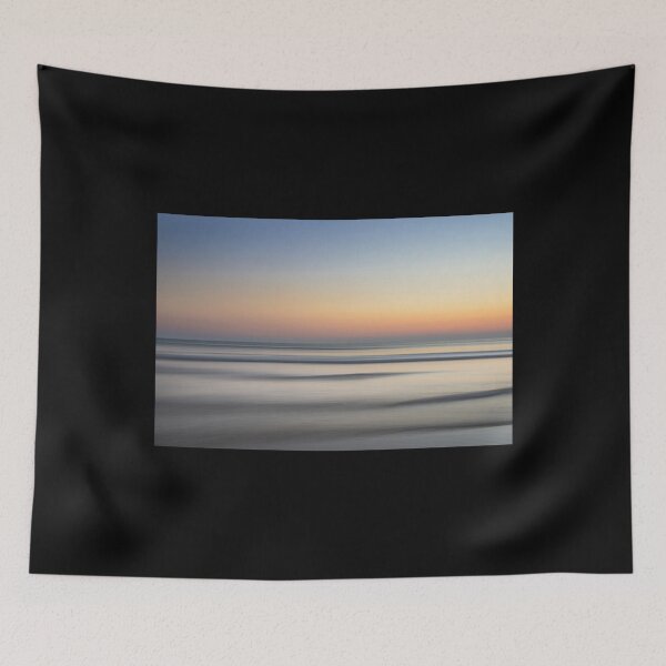 Item preview, Mystic Eerie Sunset Ocean Waves Long Exposure Canvas Print designed and sold by alexanderneni.