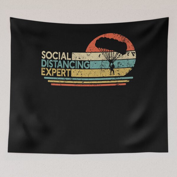 Item preview, Social Distancing Expert Skydiving Vintage Sky Diver designed and sold by NancyxEasSHOP.