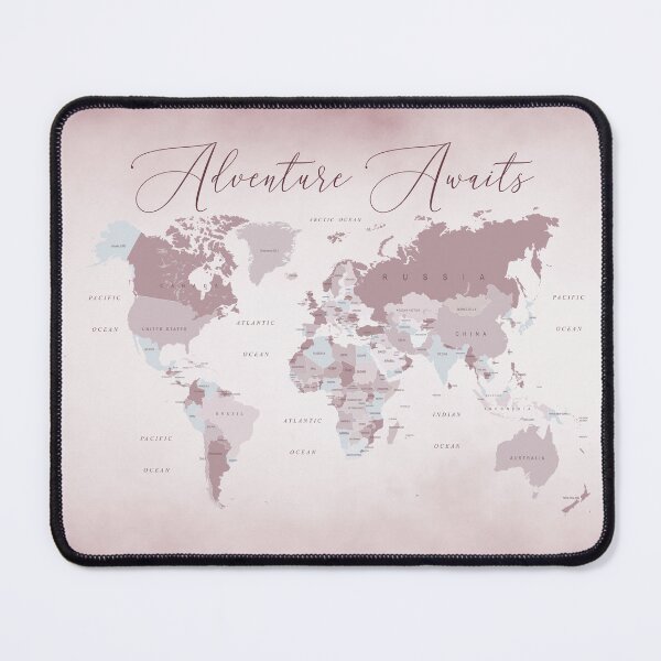 Item preview, Adventure Awaits World Map designed and sold by UrbanEpiphany.