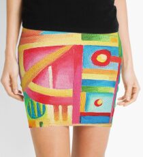 abstract VIII. oil Mini Skirt