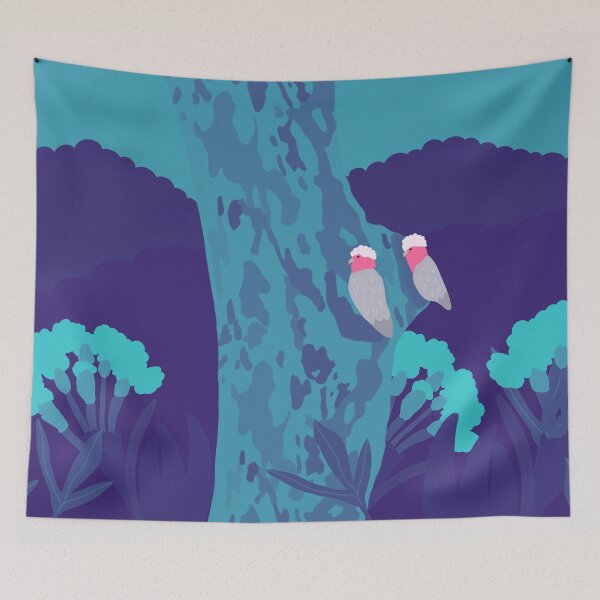 Item preview, Two Pink Galahs Twilight designed and sold by Digitaldingo.