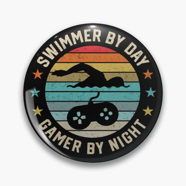 Item preview, Swimmer By Day Gamer By Night Swimming Swim Lover Gaming designed and sold by NancyxEasSHOP.