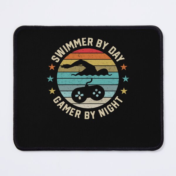 Item preview, Swimmer By Day Gamer By Night Swimming Swim Lover Gaming designed and sold by NancyxEasSHOP.