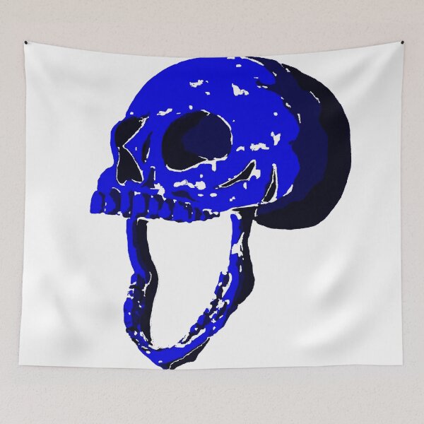 Item preview, blue colorsplash skull designed and sold by CHILIBOY.