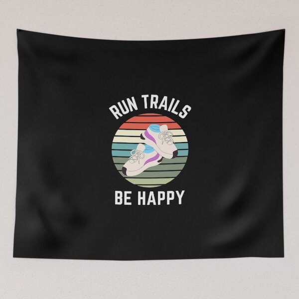Item preview, Run Trails Be Happy Tri-Blend T-Shirt designed and sold by stewaales6.