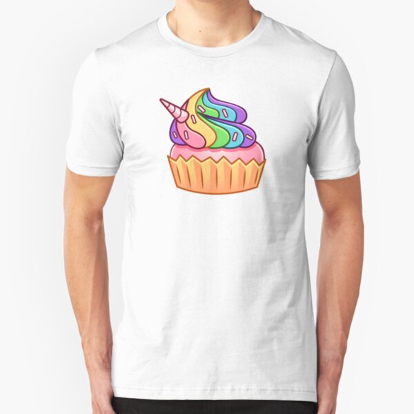 Einhorn Cupcake Slim Fit T-Shirt