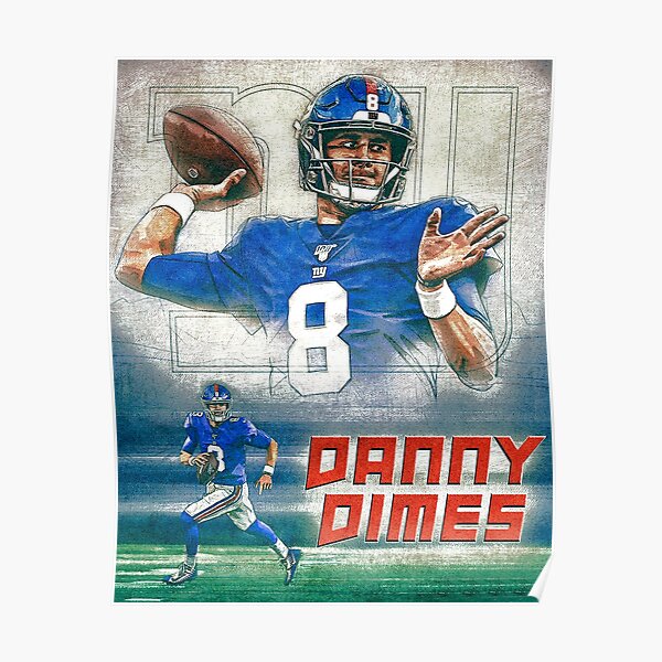 Rinkha Daniel Jones Football Paper Poster Giants 4 T-Shirt