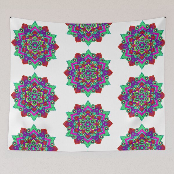 Item preview, Rainbow Swirling Leaf Flower Henna Mandala designed and sold by LarryNiamLilo.