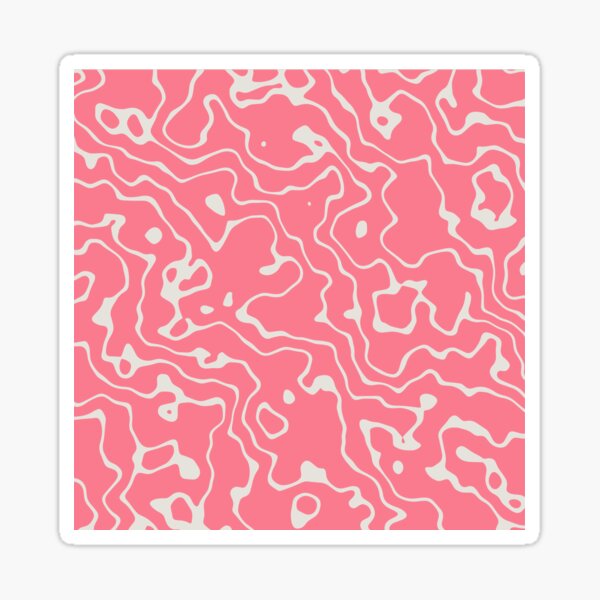 Pink Water Ripples Sticker