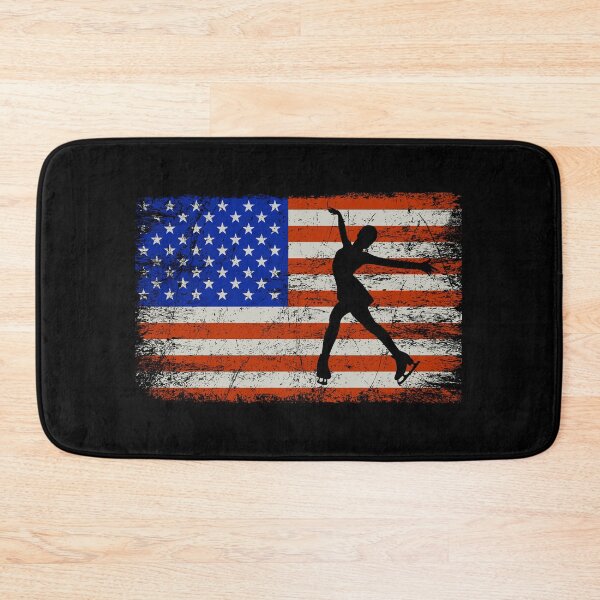 Item preview, Figure Skating Ice Skater Skate Dance USA Flag 4th of July designed and sold by CuteDesigns1.