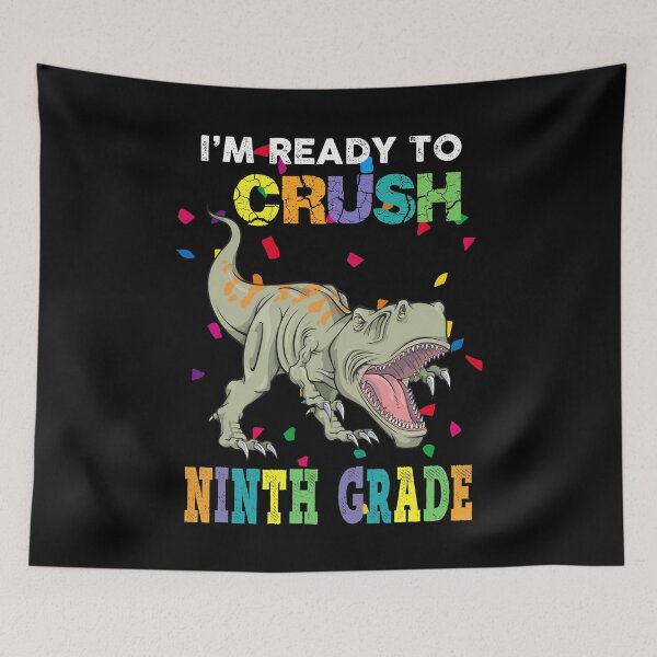 Item preview, I'm Ready To Crush Ninth Grade Dinosaur Back To School Kids designed and sold by designbychow.