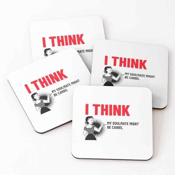 Item preview, I Think My Soulmate Might Be Carbs Funny Singles Quote Sticker  designed and sold by bestfunonline.