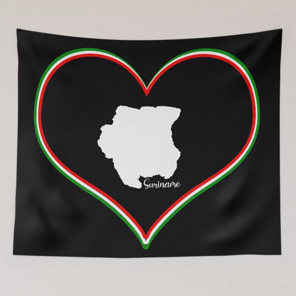 Item preview, Black Heart Suriname Map designed and sold by Astralia.