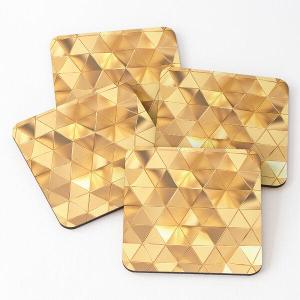 Item preview, Abstract gold triangles pattern designed and sold by cutecrazytshirt.