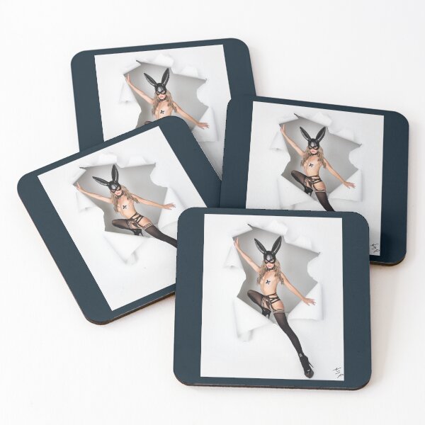 Item preview, Erotic Art - Hot Girl  - Pinup Girl - Sexy Fetish Girl - Bad Bunny Busting Through designed and sold by PhillysVeronica.