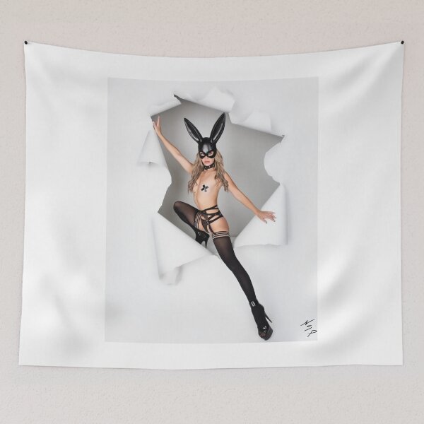 Item preview, Erotic Art - Hot Girl  - Pinup Girl - Sexy Fetish Girl - Bad Bunny Busting Through designed and sold by PhillysVeronica.