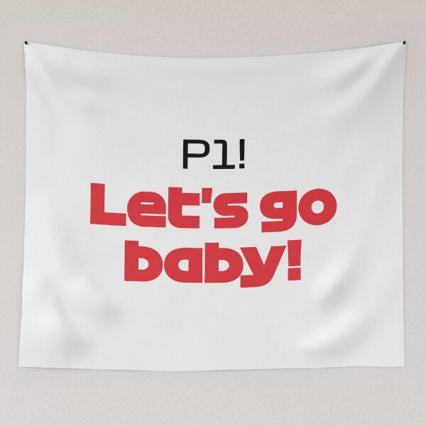 Item preview, P1! Let's Go Baby! - LEC. Best Team Radio Bahrain GP 2022 (Black and Red) designed and sold by FilipeFerreira.