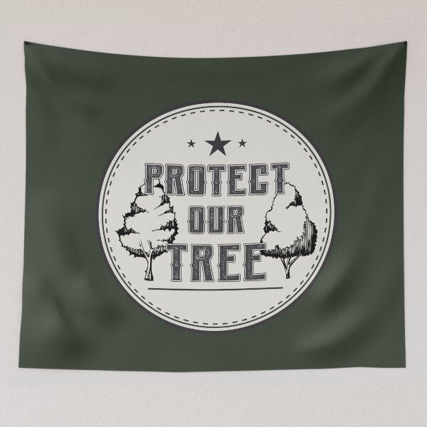 Item preview, Protect our tree vintage style designed and sold by onzpacesdesign.