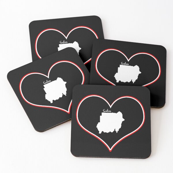 Item preview, black heart map sudan designed and sold by Astralia.