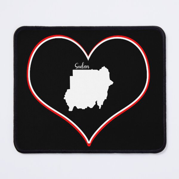 Item preview, black heart map sudan designed and sold by Astralia.