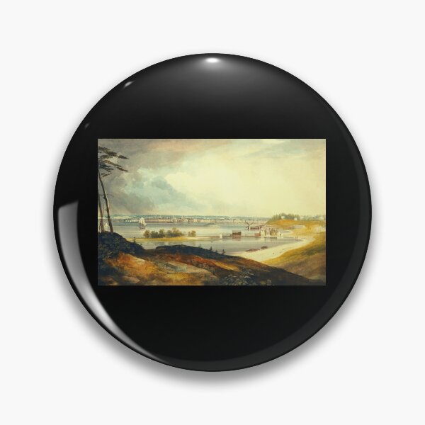Item preview, New York from the Heights near Brooklyn  Brooklyn Street Art   Brooklyn Abstract Art Canvas Print designed and sold by alexanderneni.