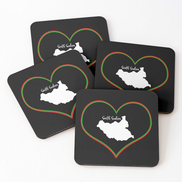 Item preview, Black heart map South Sudan designed and sold by Astralia.