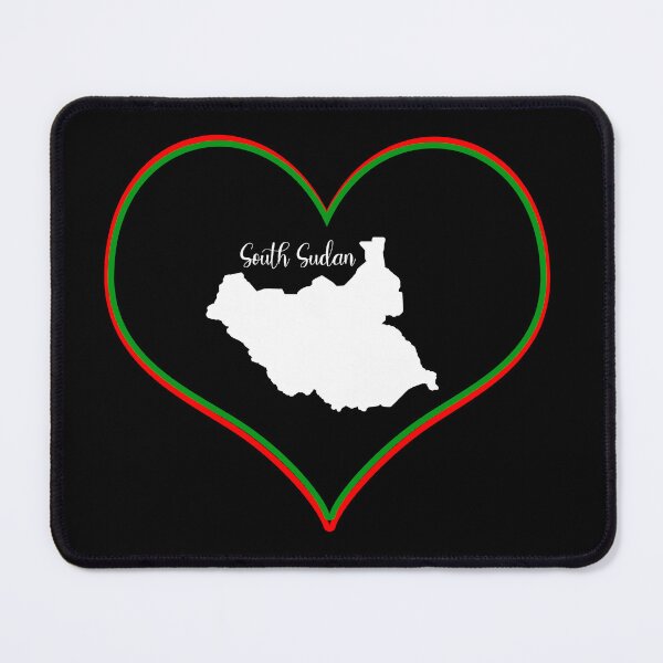 Item preview, Black heart map South Sudan designed and sold by Astralia.