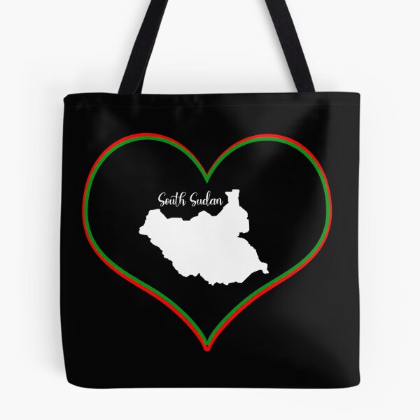Item preview, Black heart map South Sudan designed and sold by Astralia.