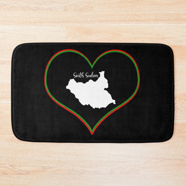 Item preview, Black heart map South Sudan designed and sold by Astralia.