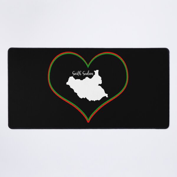 Item preview, Black heart map South Sudan designed and sold by Astralia.