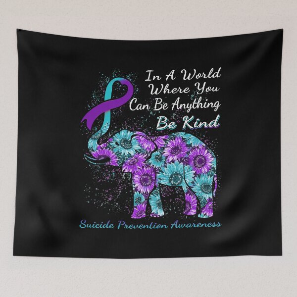Item preview, Suicide Prevention Awareness Sunflower Elephant Be Kind designed and sold by SkylerKason.