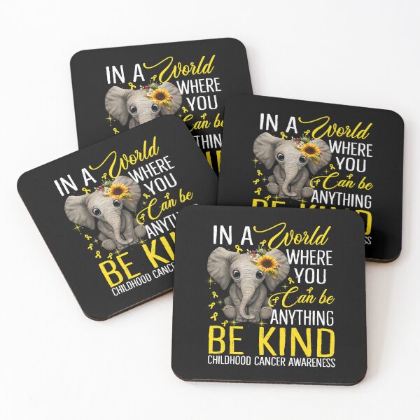 Item preview, Sunflower Elephant Be Kind Childhood Cancer Awareness designed and sold by SkylerKason.