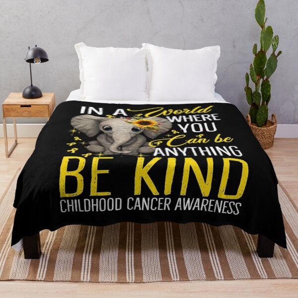 Item preview, Sunflower Elephant Be Kind Childhood Cancer Awareness designed and sold by SkylerKason.