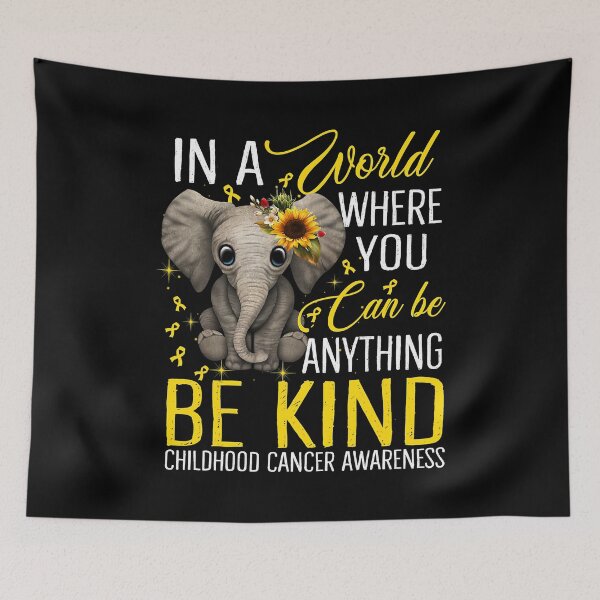 Item preview, Sunflower Elephant Be Kind Childhood Cancer Awareness designed and sold by SkylerKason.