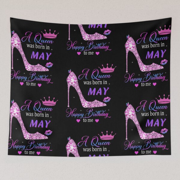 Item preview, Queen Was Born In May Happy Birthday Ladies designed and sold by R&BApparel.