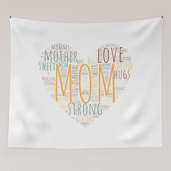 Item preview, Colorful Heart Mom Mother Love Words  designed and sold by JanesCreations.