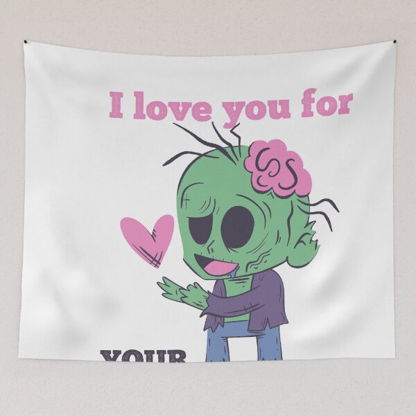 Item preview, Spooky Cute I love You - For Your Brains designed and sold by abowersock.