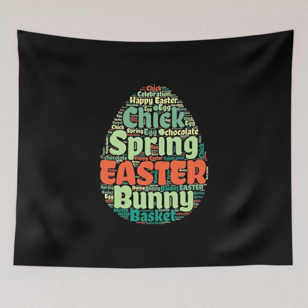 Item preview,  Colorful Easter Egg Shaped Word Cloud designed and sold by JanesCreations.