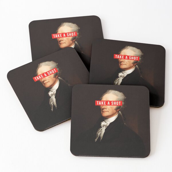 Item preview, Alexander Hamilton Censored Eyes "Take A Shot" Canvas Print designed and sold by alexanderneni.