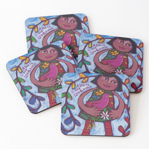 Item preview, ALEXIA  AND  HER  LOVEBIRD Canvas Print designed and sold by alexanderneni.