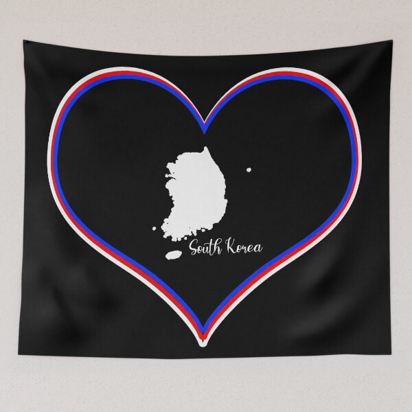 Item preview, Black heart map South Korea designed and sold by Astralia.