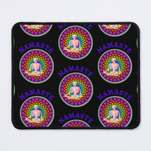 Item preview, Colorful Pop Art Meditating Skeleton designed and sold by WoodburyLake.