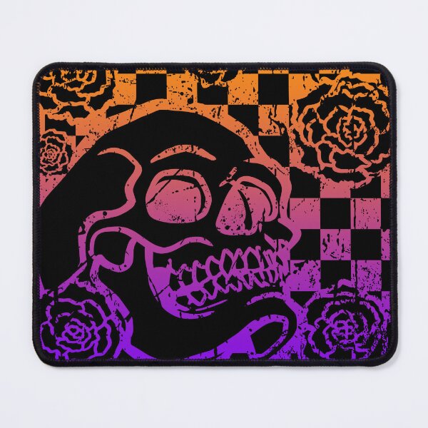 Item preview, Skull and Roses Checkerboard (Sunset Version) designed and sold by JanGrackle.