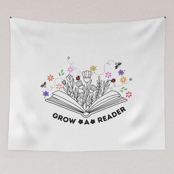 Item preview, Open-book Floral Grow A Reader designed and sold by MochaMeli.
