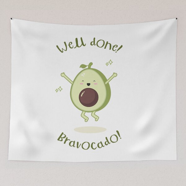 Item preview, Avocado well done bravocado kawaii design designed and sold by high5doodle.